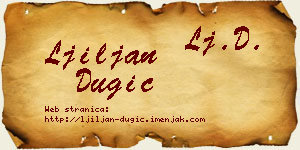 Ljiljan Dugić vizit kartica